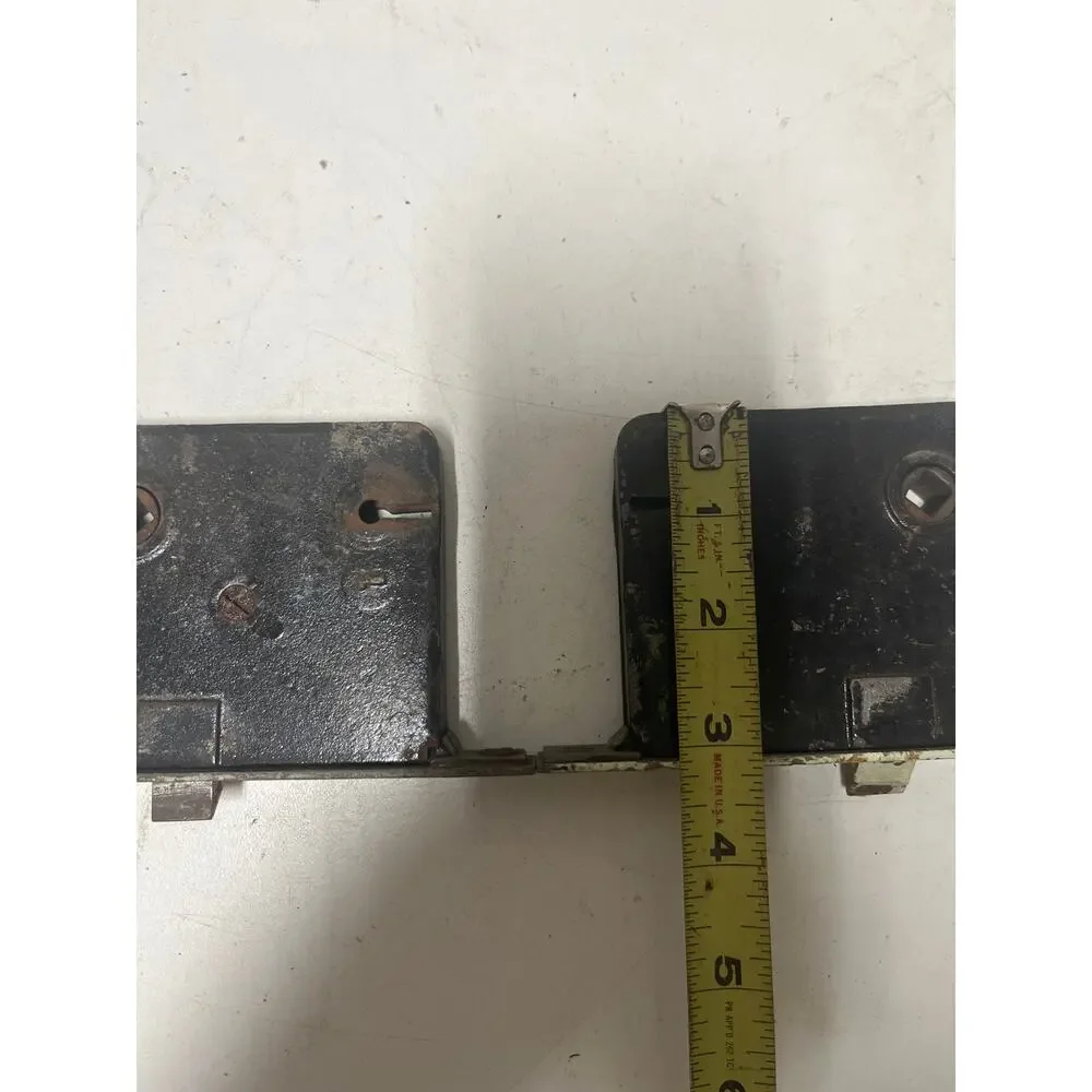 Pair set of 2 Antique ornate Mortise Lock Box Cast Iron unbranded art deco